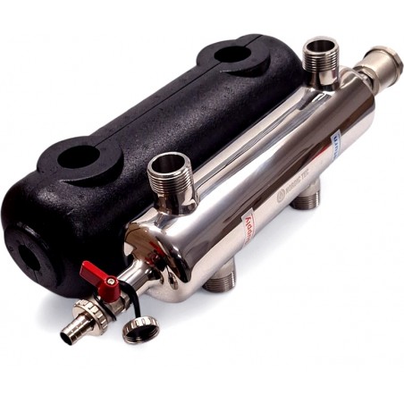 Hydraulisk separator Nordic TEc SP50 4 x 1" - 50 kW med isolering