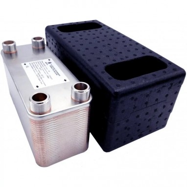 värmeväxlare för värmepumpar 18 kw Nordic Tec Ba-32-80 1" isolering