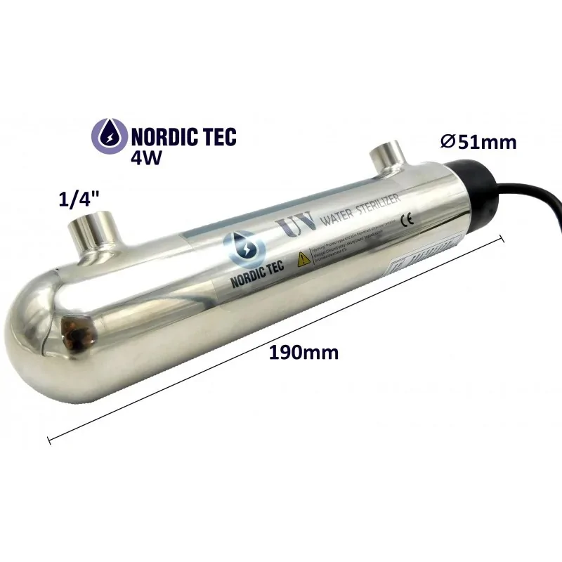 UV filter för vatten | Nordic Tec UVC PHILIPS 4W 1/4"