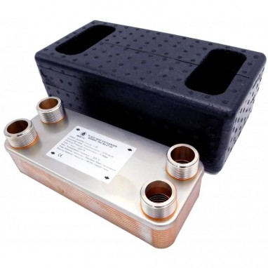 Plattvärmeväxlare Nordic Tec Ba-27-20 5/4" 125 kW isolering