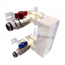 Set - Kulventiler med fjärilshandtag, packning och union - 3/4" DN20 (2 st.) 2