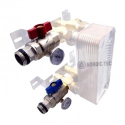 Set av kulventiler med termometer - 1" DN25 (2 st.) 2