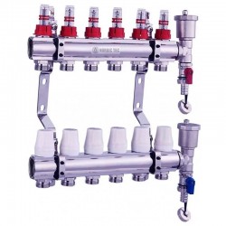 Fördelare för golvvärme Nordic Tec 6 kretsar