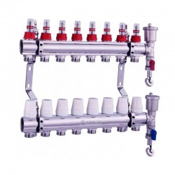 Fördelare för golvvärme Nordic Tec 8 kretsar