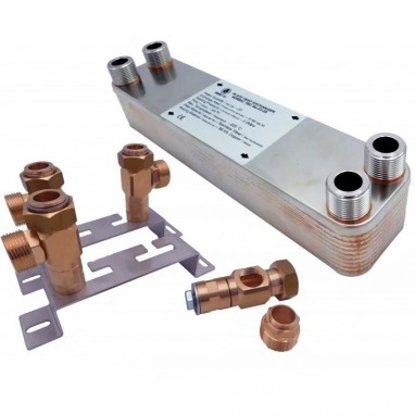 Värmeväxlare 20 plattor Nordic Tec Ba-60-20 1 1/4" 220 kW