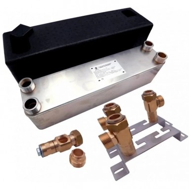 Värmeväxlare 60 plattor Nordic Tec Ba-60-60 värmepumpar 18 kw