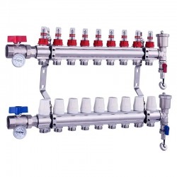 Golvvärmefördelare NORDIC Tec 9 kretsar