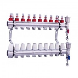 Fördelare för golvvärme Nordic Tec 10 kretsar