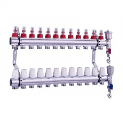 Fördelare för golvvärme Nordic Tec 12 kretsar