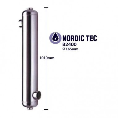 Poolvärmeväxlare Nordic Tec B2400 700kW