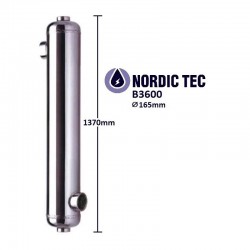 Poolvärmeväxlare Nordic Tec B3600 1060kW