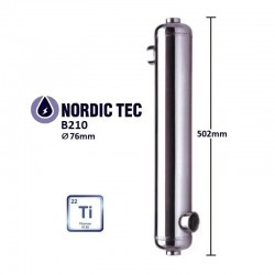 Värmeväxlare för pool TITAN B210-Ti 60 kW