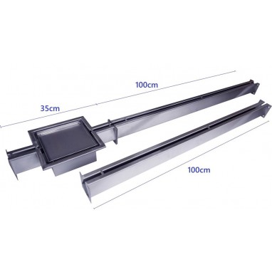 Linjeavlopp Slitsränna för garage – Komplett set för montering