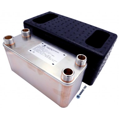 Plattvärmeväxlare 40 rader Nordic Tec 1000 kW med värmeisolering