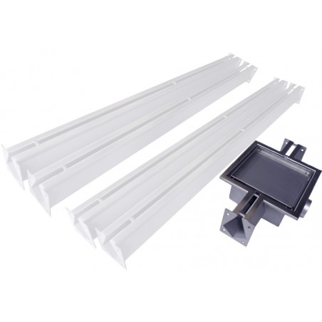 Avloppsgaller till garage, källare, pannrum | 2 Exits, med 2 uttag för avloppskanaler