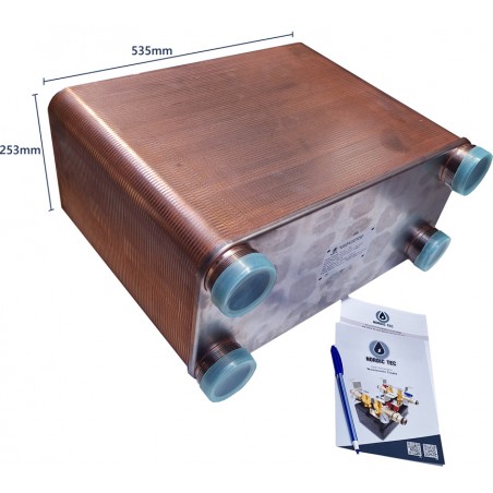 Stor Värmeväxlare 100 rader Nordic Tec Ba-115-100