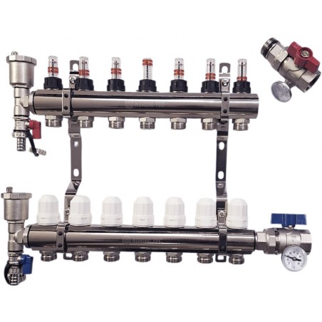 Nordic Tec 7 kretsar golvvärme fördelare SE9