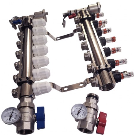 golvvärme fördelare 7 slingor Nordic Tec SE9