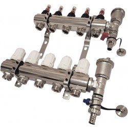 Fördelare för golvvärme Nordic Tec 5 kretsar 2