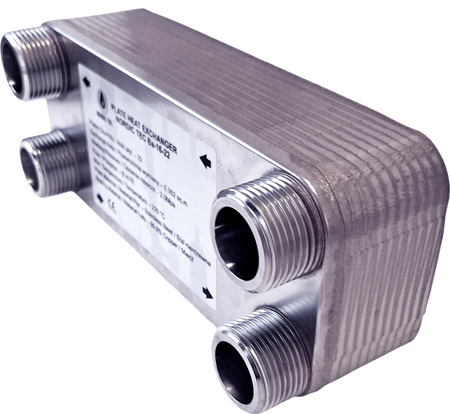 Värmeväxlare 4x 1" 22 rader Nordic Tec Ba-16-22