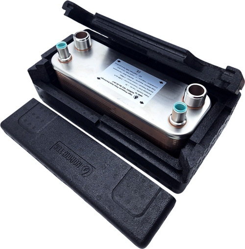 Gas-värmeväxlare Nordic Tec Ba-26-34 med isolering