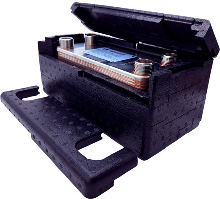 Värmeväxlare för värmesystem Nordic Tec Ba-32-40 isolering