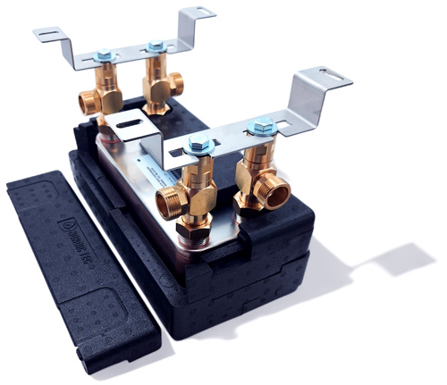 Värmeväxlare 1 tum - Nordic Tec Ba-32-30 - 4x 1" isolering