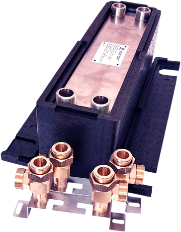 Vatten- eller glykol- värmeväxlare Nordic Tec Ba-60-60 - anslutningar 5/4", 60 plattor SE9