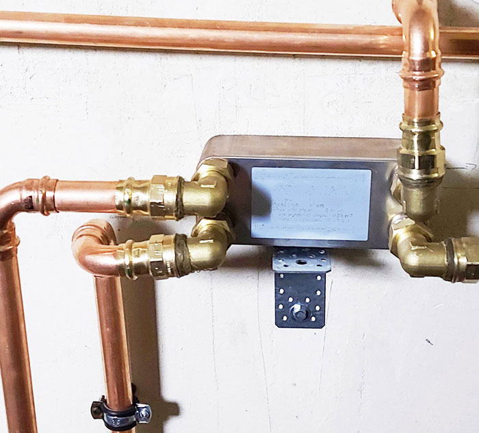 Värmeväxlare monterad horisontellt – dvs. felaktigt