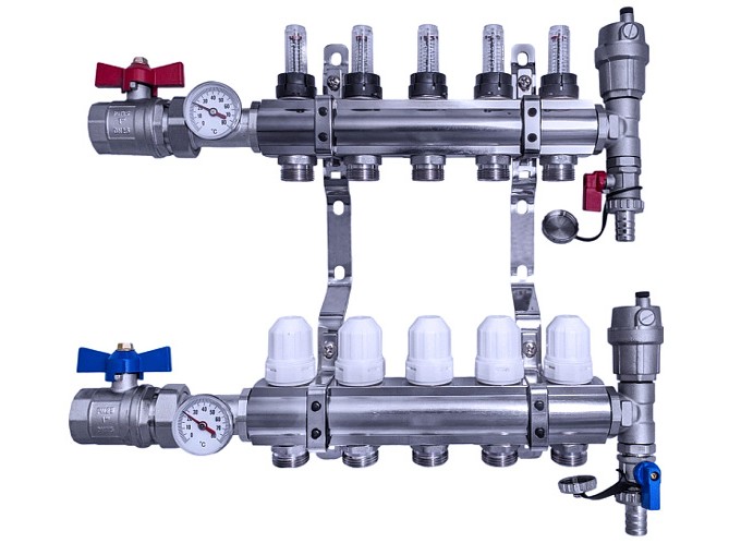   Golvvärmefördelare   fullt utrustad  